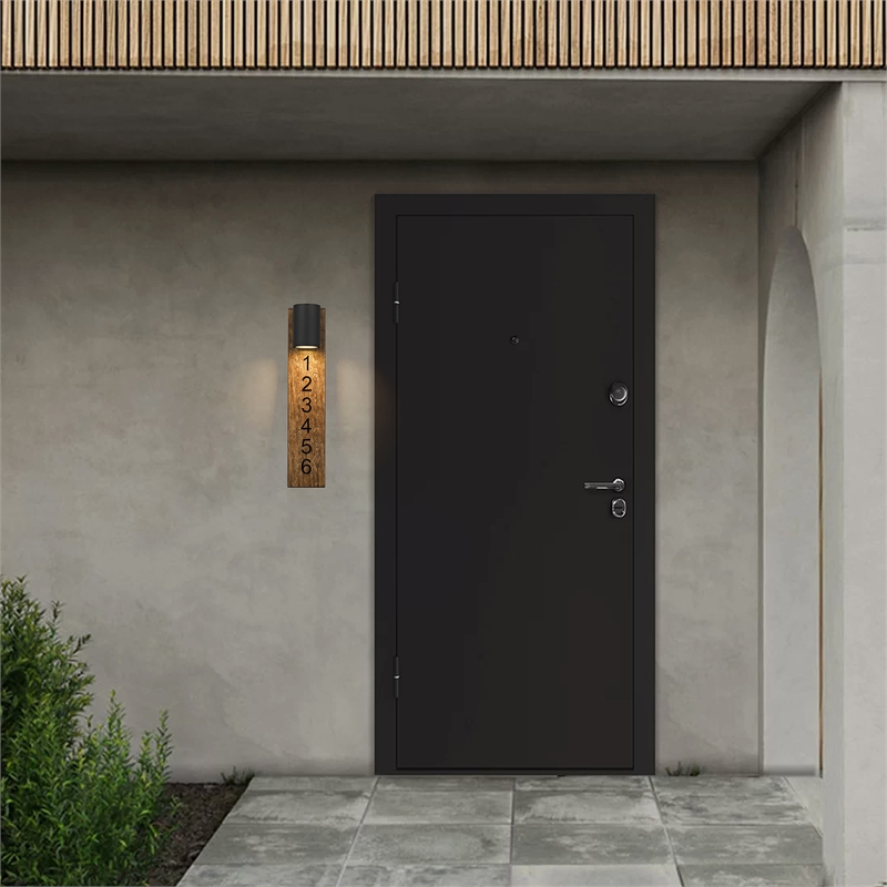 Alteck Woodone 26 inch Aluminum LED Outdoor Wall Light Black