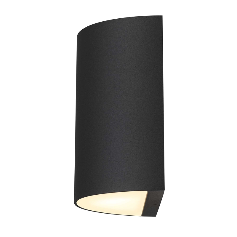 Alteck Veil 3 CCT Aluminum LED Outdoor Wall Light Black