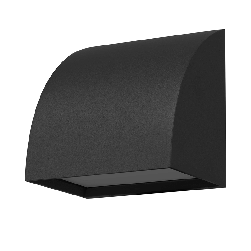 Alteck Slope 4.5 inch Aluminum LED Outdoor Wall Light Black