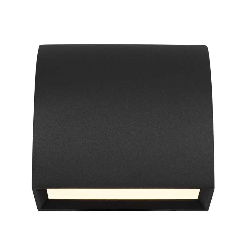 Alteck Slope 4.5 inch Aluminum LED Outdoor Wall Light Black