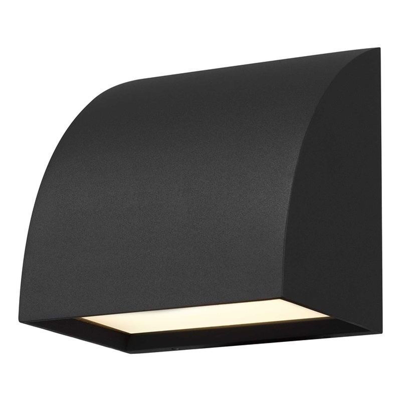 Alteck Slope 4.5 inch Aluminum LED Outdoor Wall Light Black