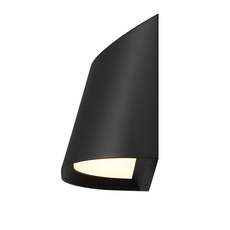 Alteck Ambit 5.5 inch Aluminum LED Outdoor Wall Light Black