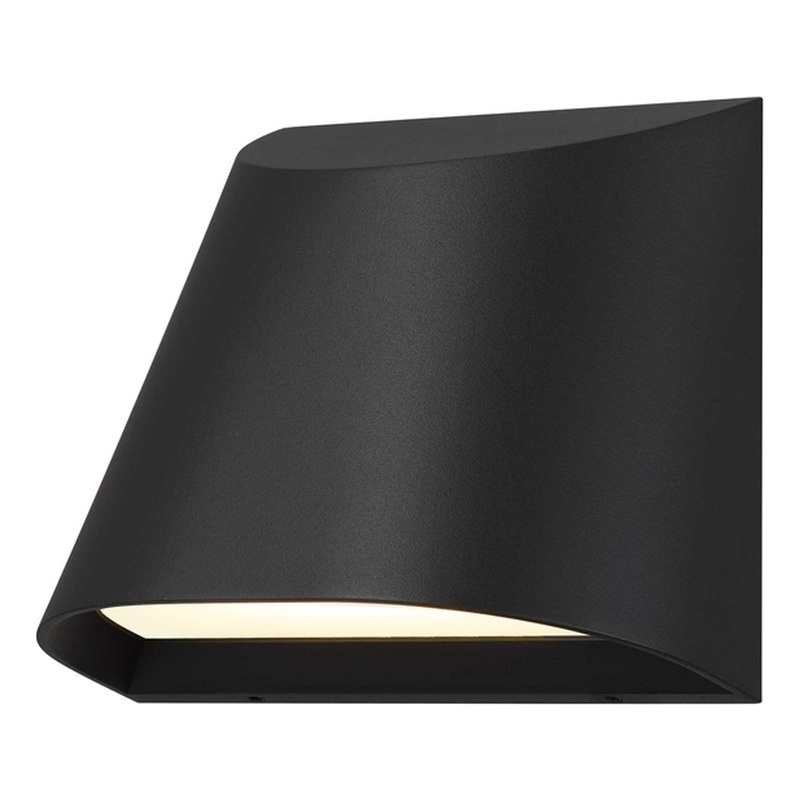 Alteck Ambit 5.5 inch Aluminum LED Outdoor Wall Light Black