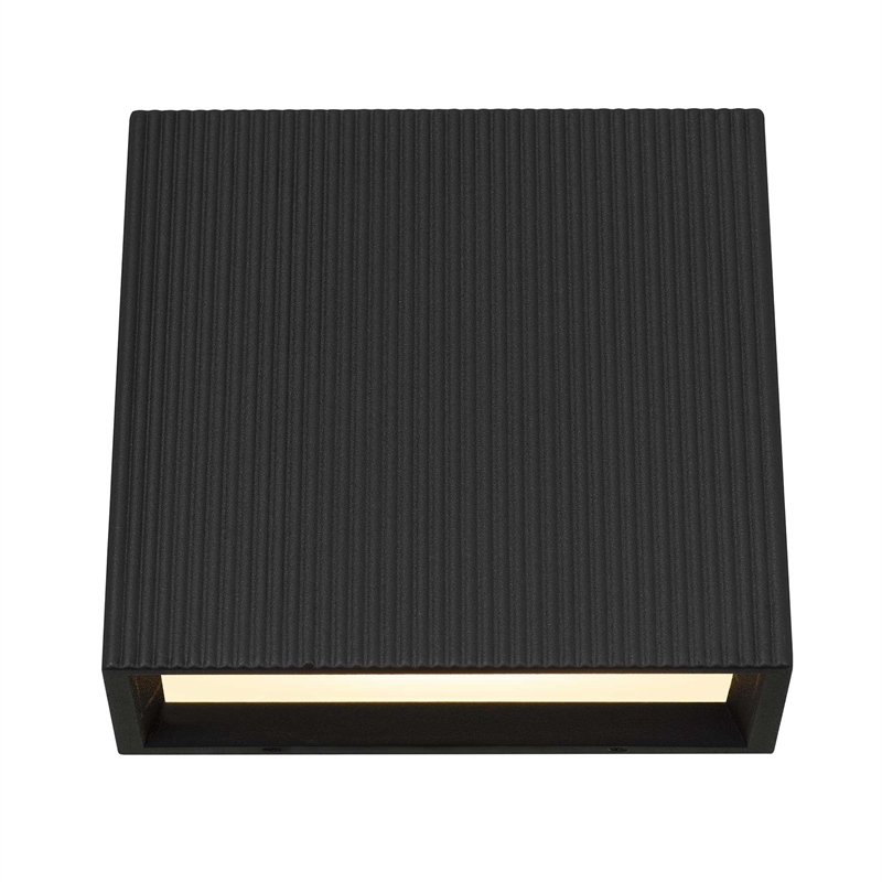 Alteck Slant 5 inch Aluminum LED Outdoor Wall Light Black