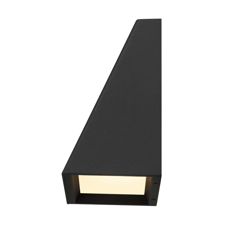 Alteck Slant 5 inch Aluminum LED Outdoor Wall Light Black
