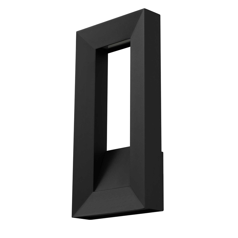 Alteck Paletto 16 inch Aluminum LED Outdoor Wall Light Black