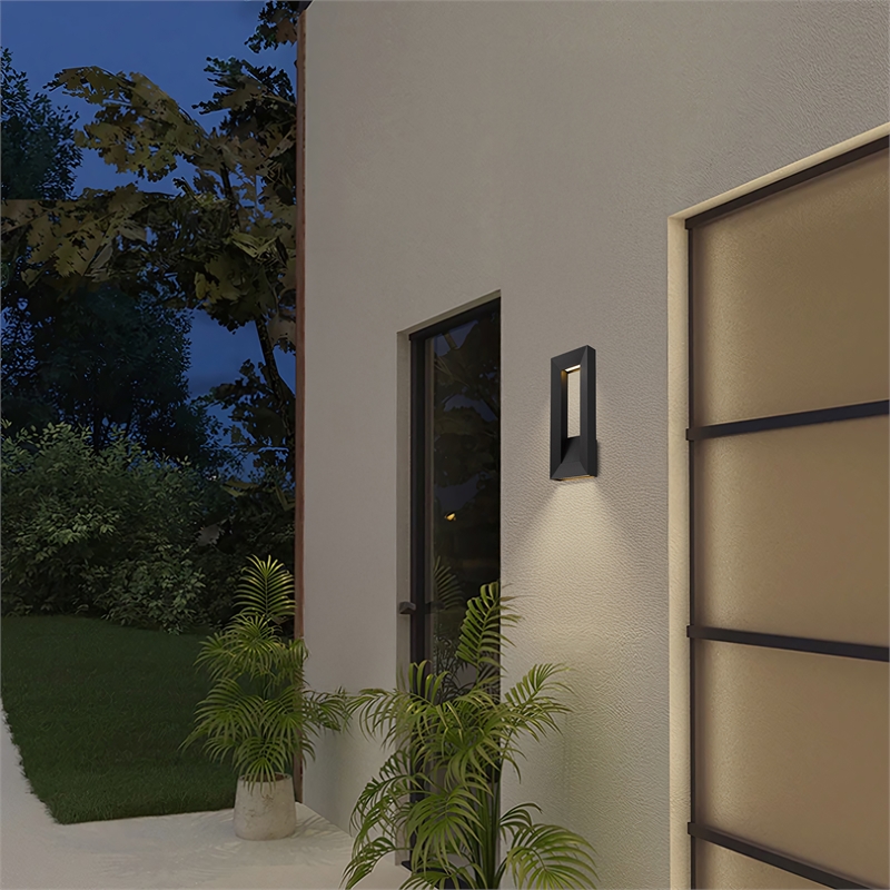 Alteck Paletto 16 inch Aluminum LED Outdoor Wall Light Black