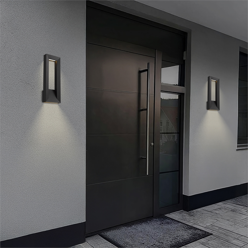Alteck Paletto 22 inch Aluminum LED Outdoor Wall Light Black