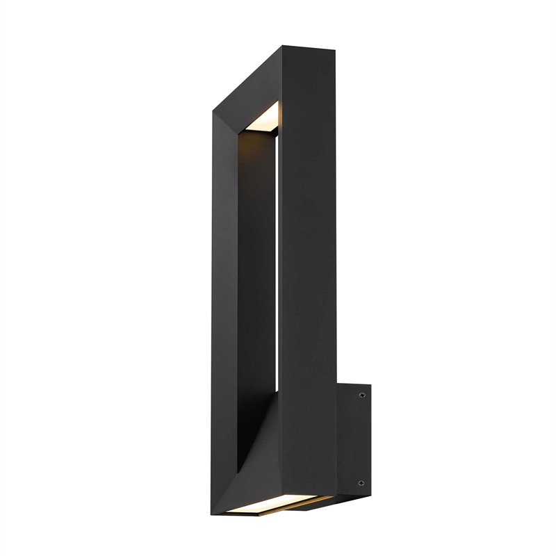 Alteck Paletto 22 inch Aluminum LED Outdoor Wall Light Black