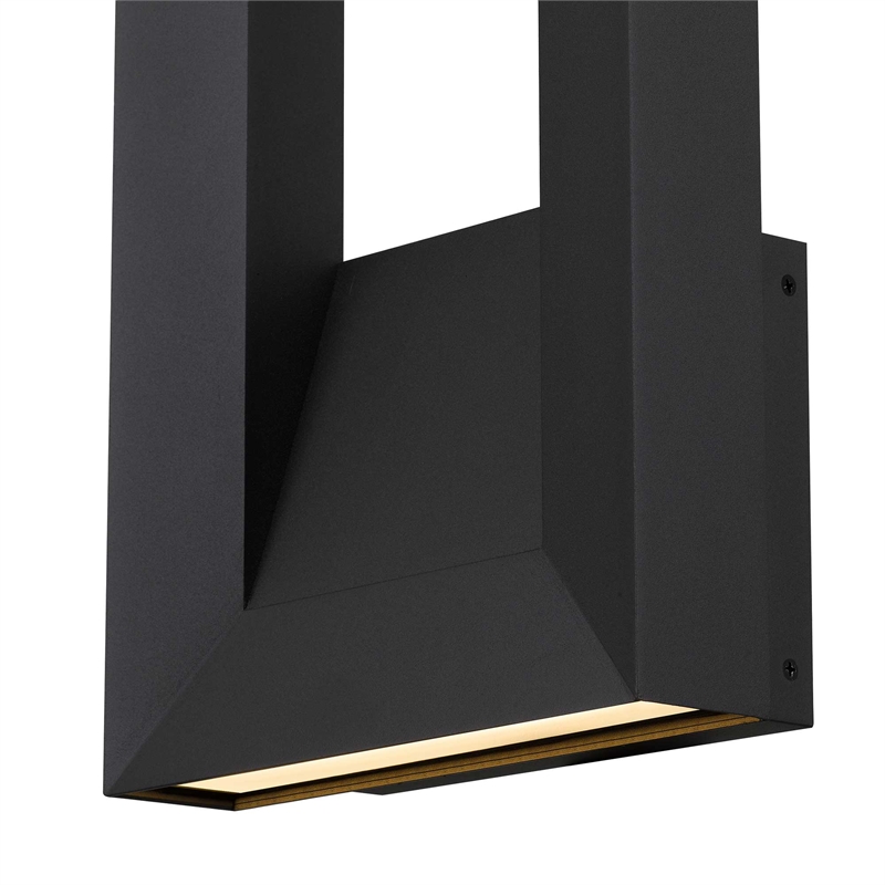 Alteck Paletto 22 inch Aluminum LED Outdoor Wall Light Black