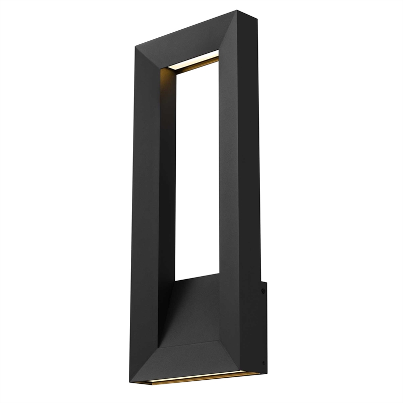 Alteck Paletto 22 inch Aluminum LED Outdoor Wall Light Black