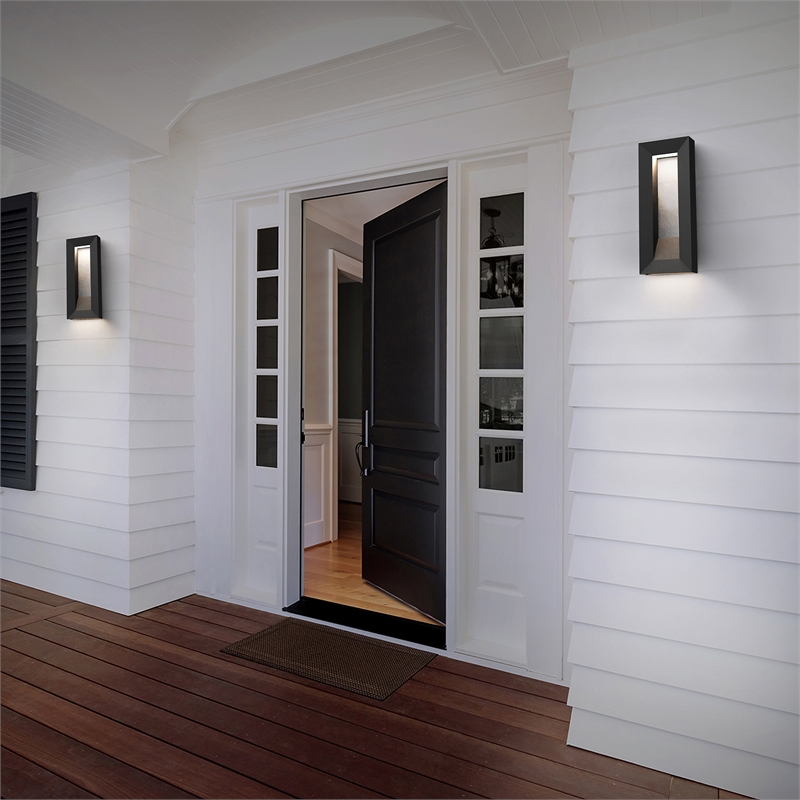 Alteck Paletto 28 inch Aluminum LED Outdoor Wall Light Black
