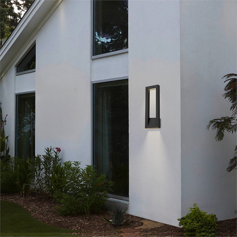 Alteck Paletto 28 inch Aluminum LED Outdoor Wall Light Black
