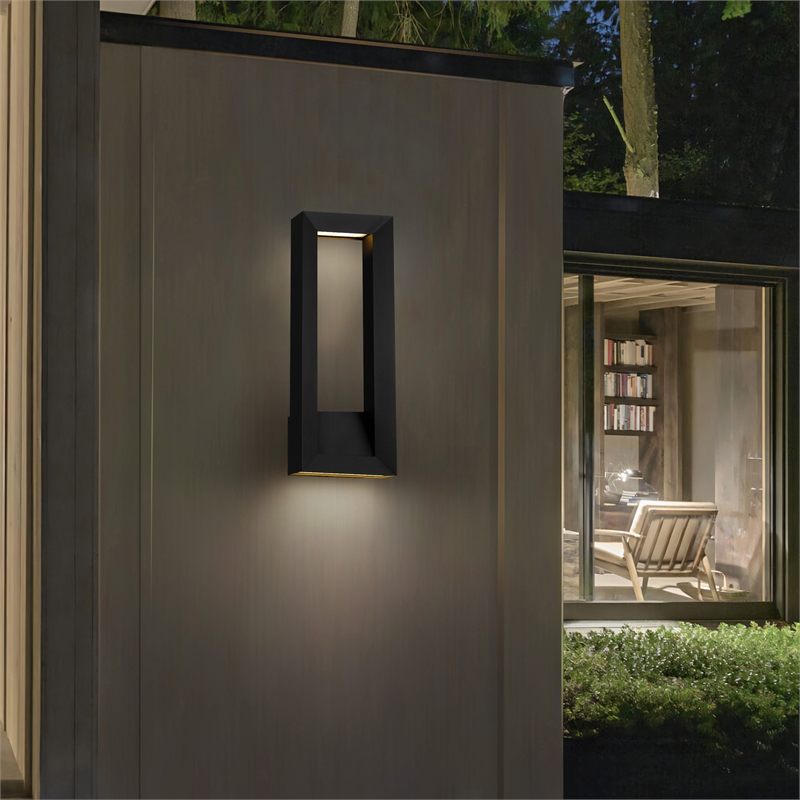 Alteck Paletto 28 inch Aluminum LED Outdoor Wall Light Black
