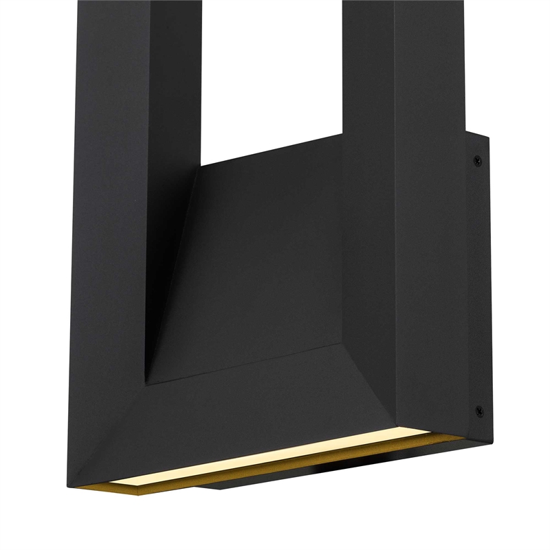Alteck Paletto 28 inch Aluminum LED Outdoor Wall Light Black
