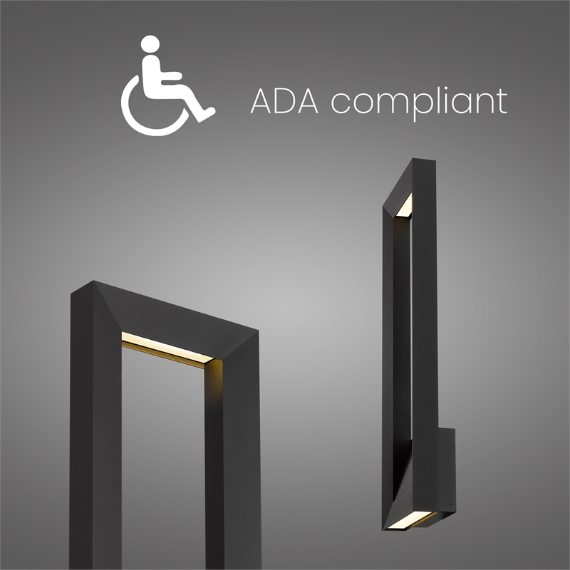 Alteck Paletto 28 inch Aluminum LED Outdoor Wall Light Black