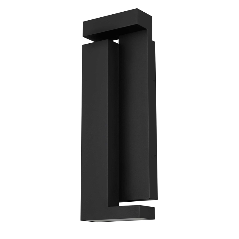 Alteck Dance 18 inch Stainless Steel LED Outdoor Wall Light Black