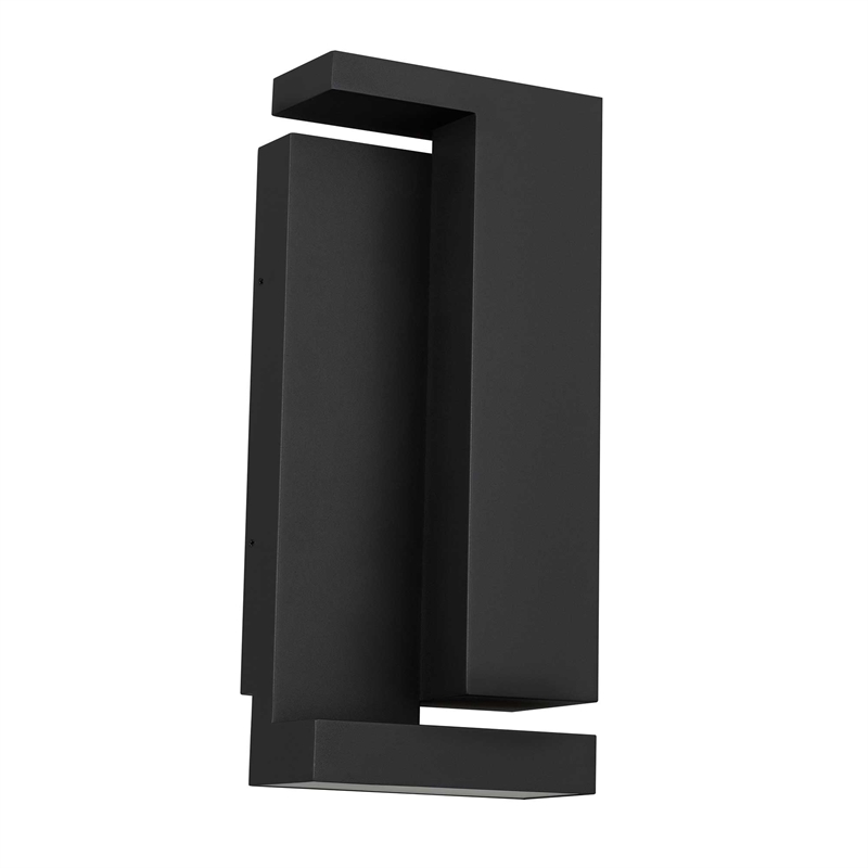 Alteck Dance 18 inch Stainless Steel LED Outdoor Wall Light Black