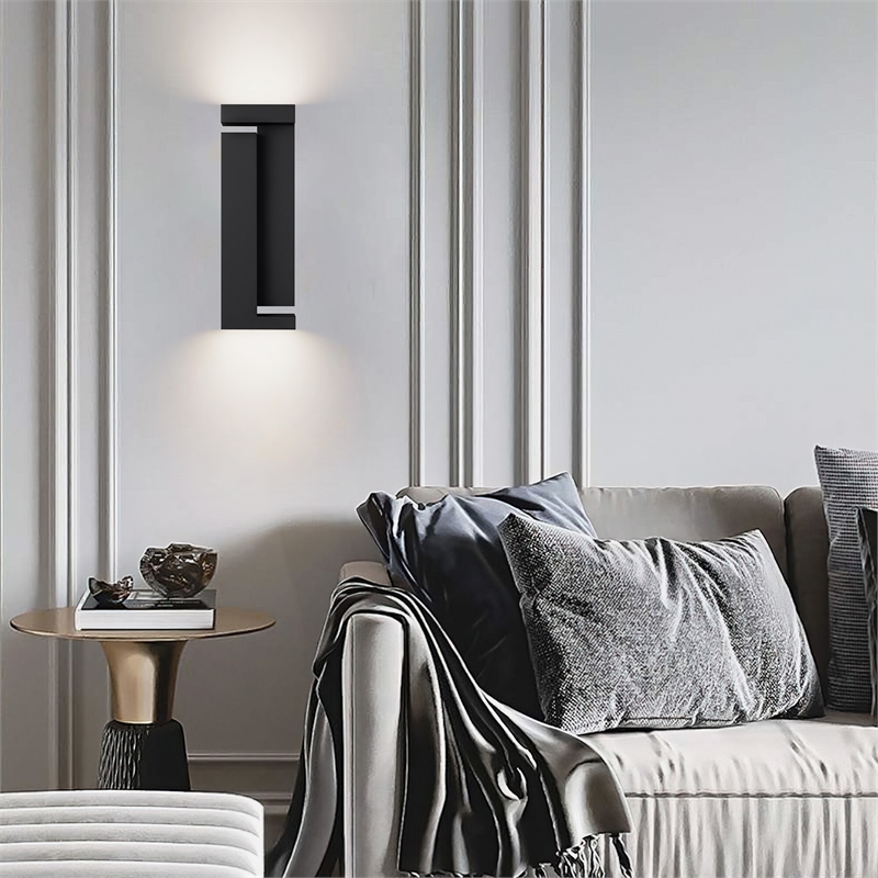 Alteck Dance 18 inch Stainless Steel LED Outdoor Wall Light Black