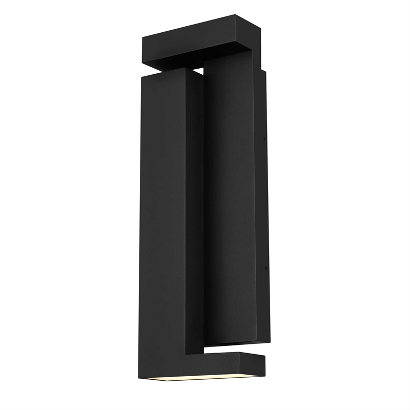Alteck Dance 18 inch Stainless Steel LED Outdoor Wall Light Black
