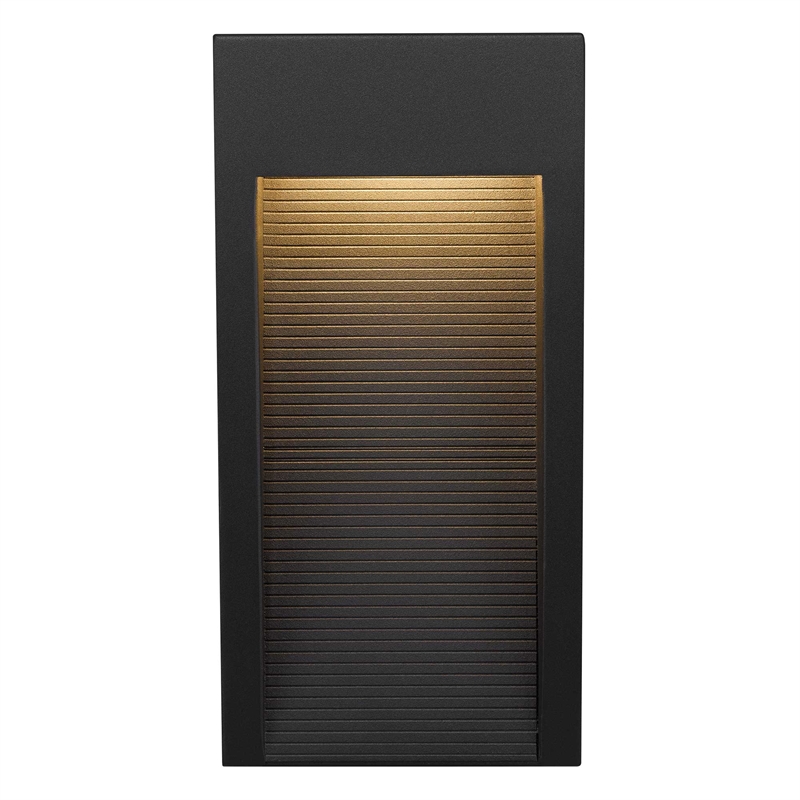 Alteck Taper 10 inch Stainless Steel LED Outdoor Wall Light Black