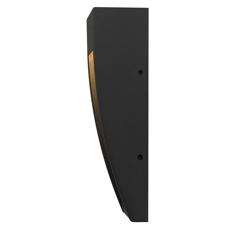 Alteck Taper 10 inch Stainless Steel LED Outdoor Wall Light Black