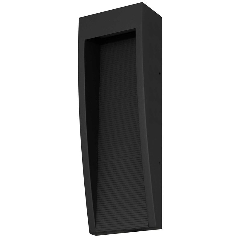 Alteck Taper 16 inch Stainless Steel LED Outdoor Wall Light Black