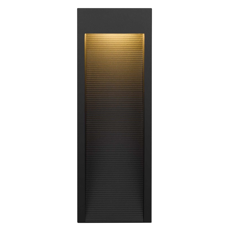 Alteck Taper 16 inch Stainless Steel LED Outdoor Wall Light Black