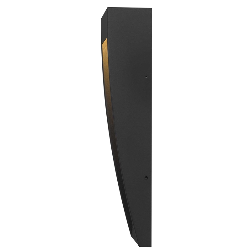 Alteck Taper 16 inch Stainless Steel LED Outdoor Wall Light Black