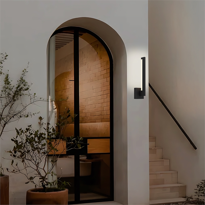 Alteck Lana 18 inch Aluminum LED Outdoor Wall Light Black