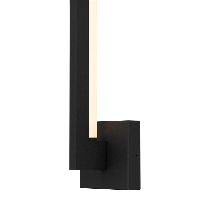 Alteck Lana 24 inch Aluminum LED Outdoor Wall Light Black