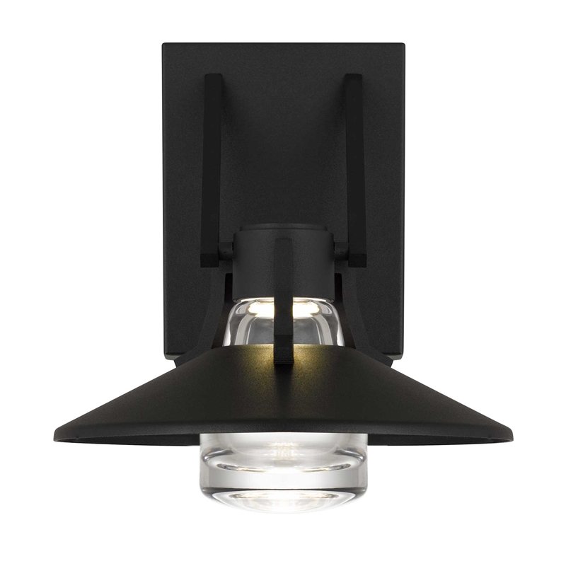 Alteck Radiant 9 inch Aluminum LED Outdoor Wall Light Black