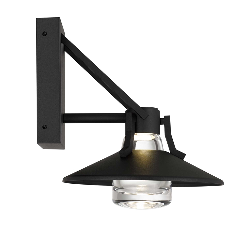 Alteck Radiant 9 inch Aluminum LED Outdoor Wall Light Black