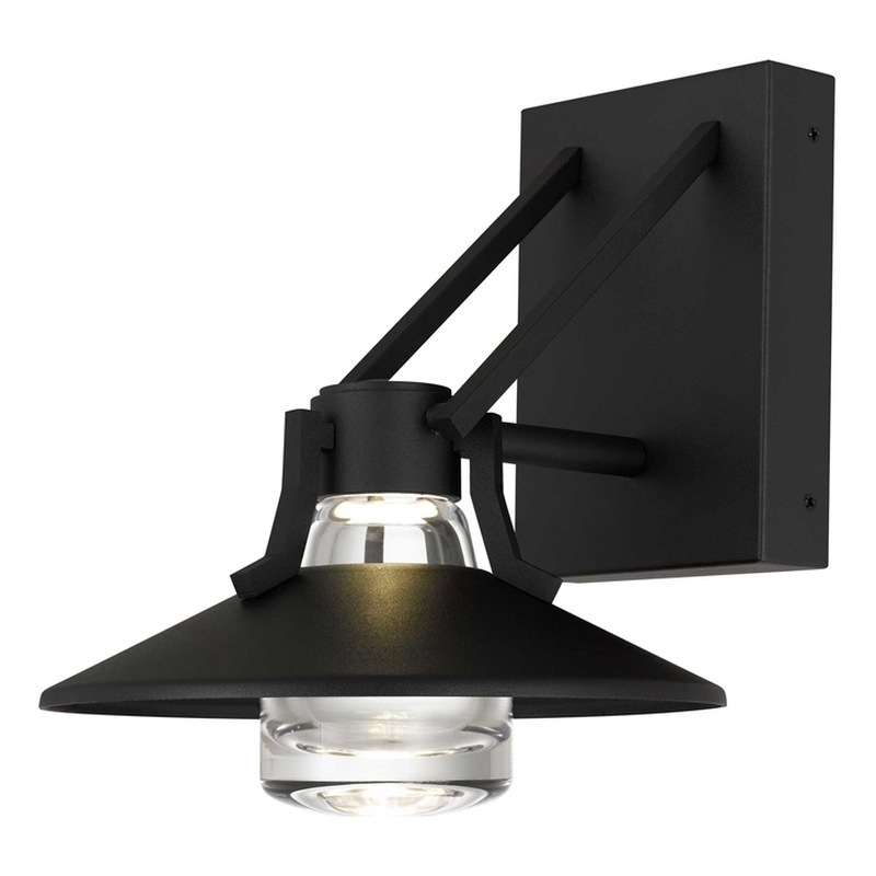 Alteck Radiant 9 inch Aluminum LED Outdoor Wall Light Black