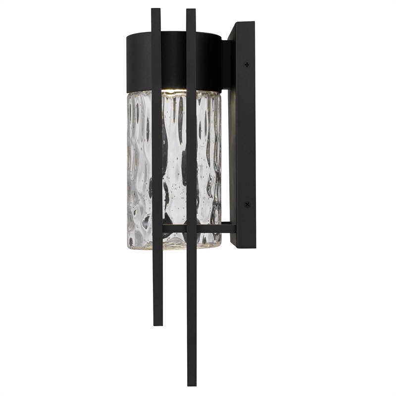 Alteck 2 Step 15 inch Aluminum LED Outdoor Wall Light Black