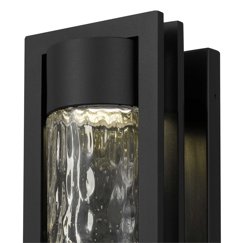Alteck 2 Step 15 inch Aluminum LED Outdoor Wall Light Black