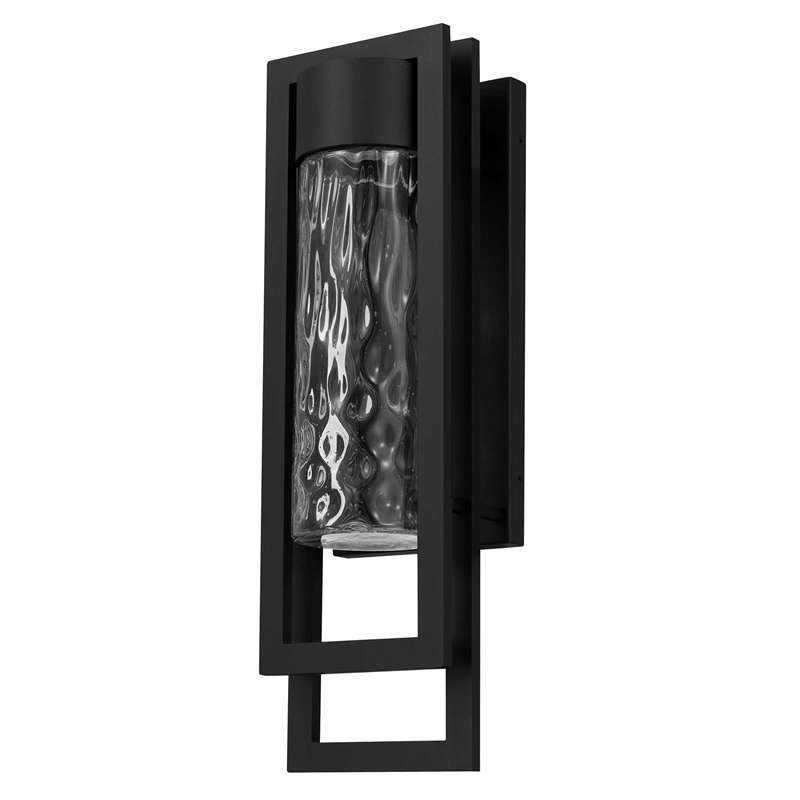 Alteck 2 Step 19 inch Aluminum LED Outdoor Wall Light Black
