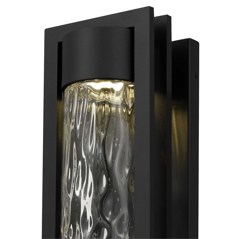 Alteck 2 Step 19 inch Aluminum LED Outdoor Wall Light Black