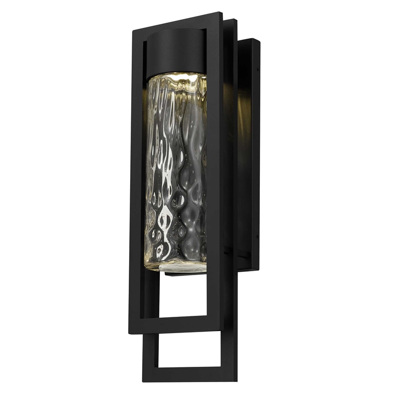 Alteck 2 Step 19 inch Aluminum LED Outdoor Wall Light Black