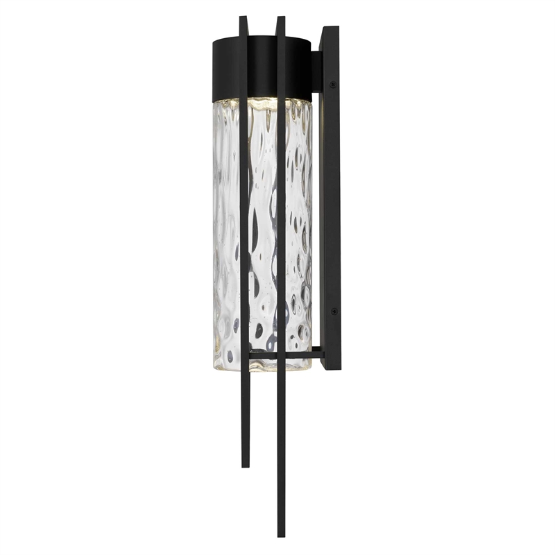 Alteck 2 Step 25 inch Aluminum LED Outdoor Wall Light Black