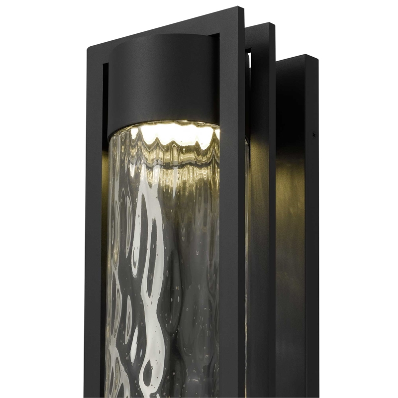 Alteck 2 Step 25 inch Aluminum LED Outdoor Wall Light Black