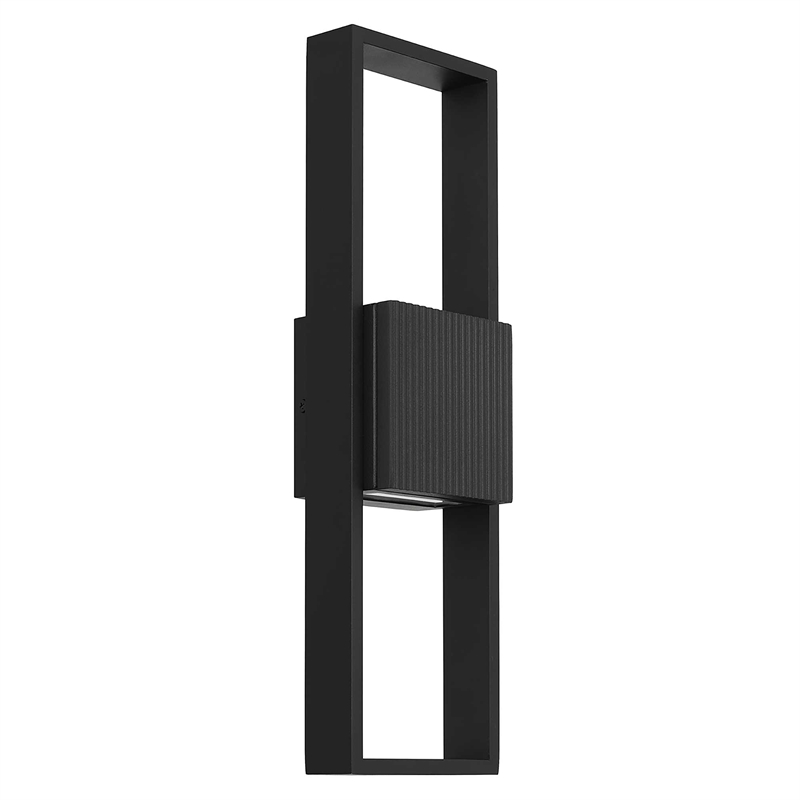 Alteck Miami 18 inch Aluminum LED Outdoor Wall Light Black