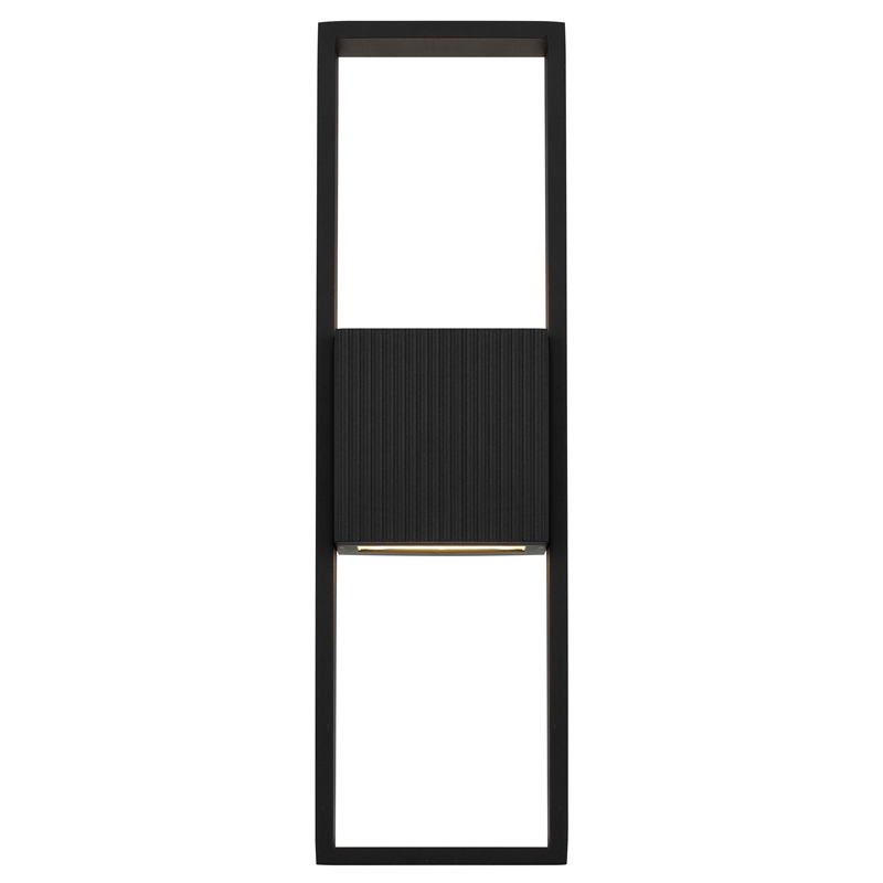 Alteck Miami 18 inch Aluminum LED Outdoor Wall Light Black