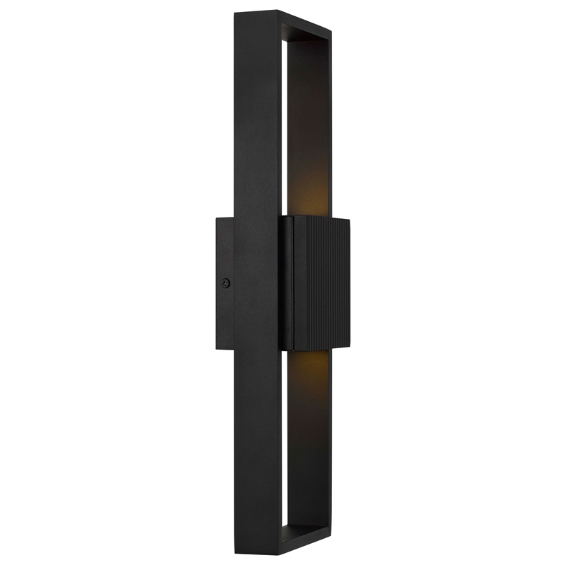 Alteck Miami 18 inch Aluminum LED Outdoor Wall Light Black