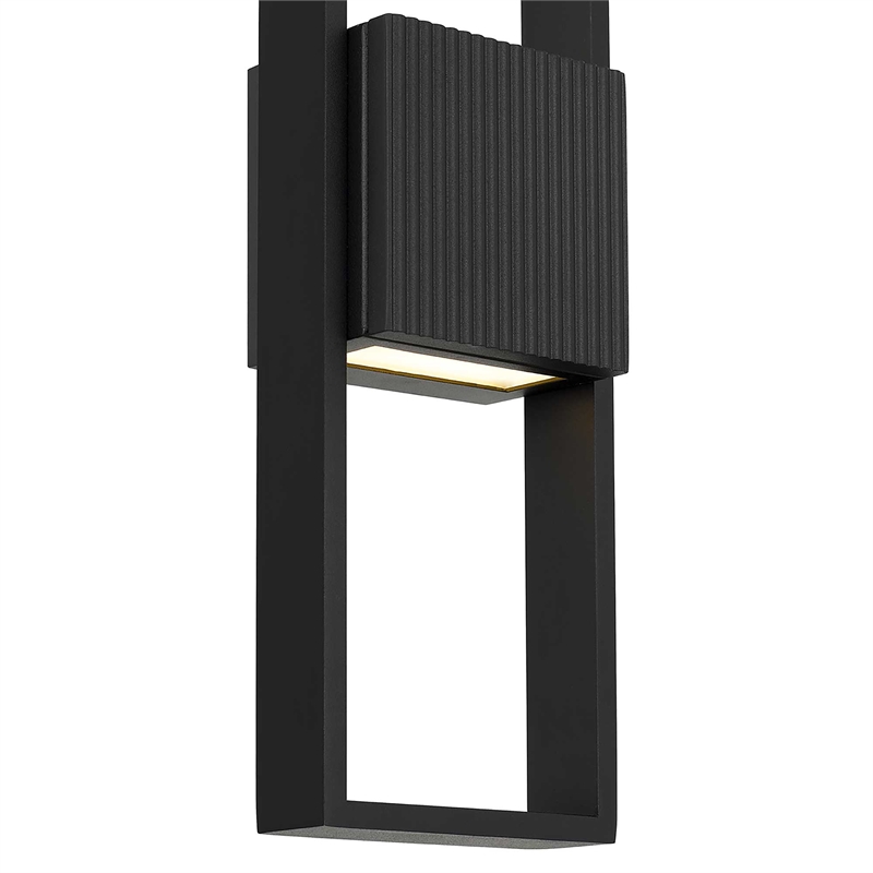 Alteck Miami 18 inch Aluminum LED Outdoor Wall Light Black