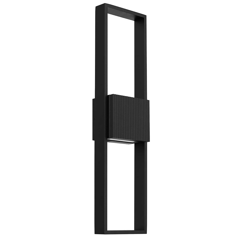 Alteck Miami 24 inch Aluminum LED Outdoor Wall Light Black