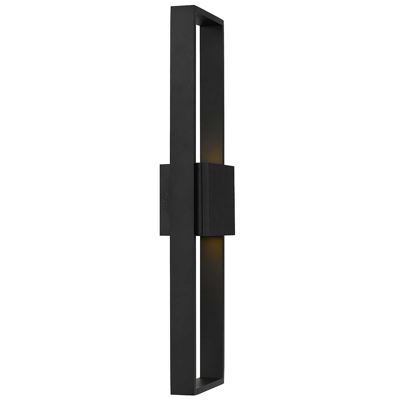 Alteck Miami 24 inch Aluminum LED Outdoor Wall Light Black