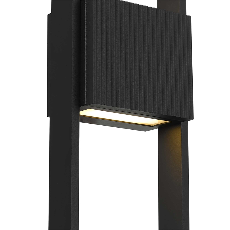 Alteck Miami 24 inch Aluminum LED Outdoor Wall Light Black