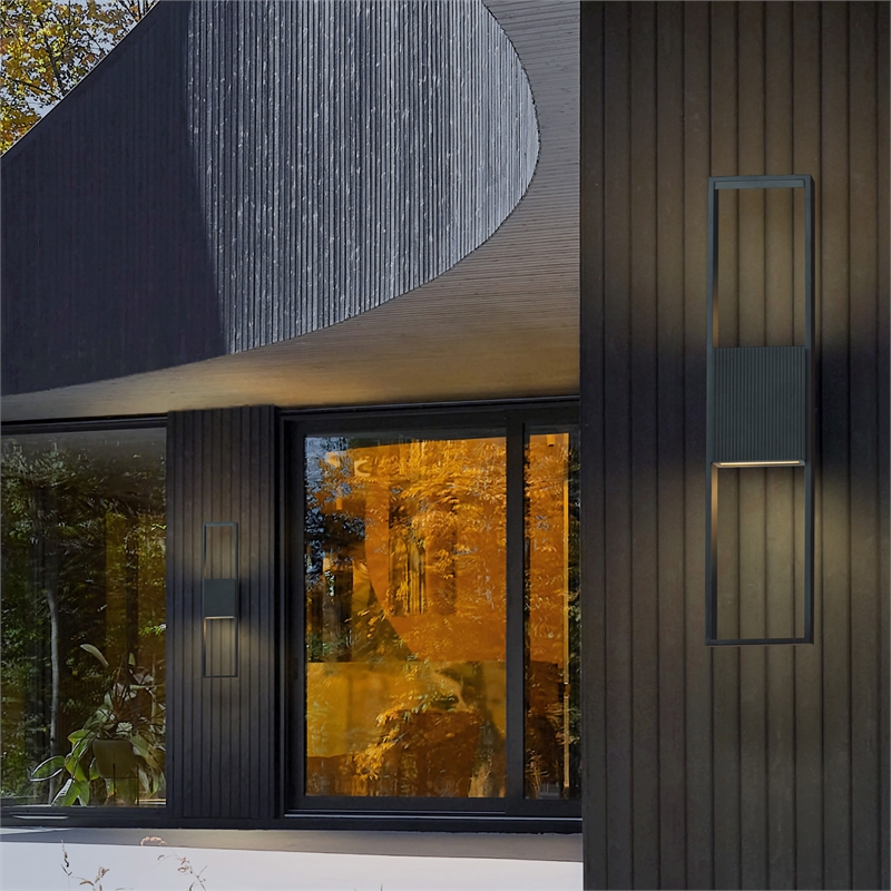 Alteck Miami 32 inch Aluminum LED Outdoor Wall Light Black
