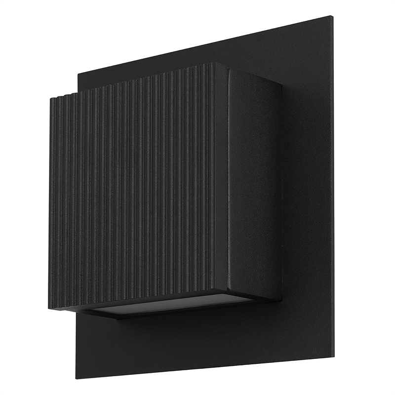 Alteck Miami 8 inch Aluminum LED Outdoor Wall Light Black